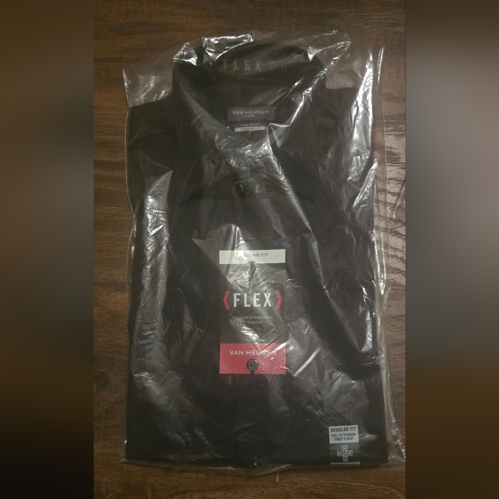 Van Heusen Black Flex Shirt
